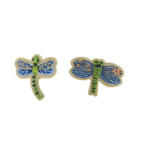 7 Button Covers Celestial Floral Dragonfly Butterfly Sun Moon Stars Blue Yellow - Picture 4 of 11